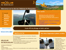 Tablet Screenshot of heliclub-beaujolais.com
